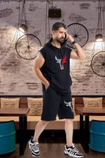 ست تیشرت شلوارک کلاه دار