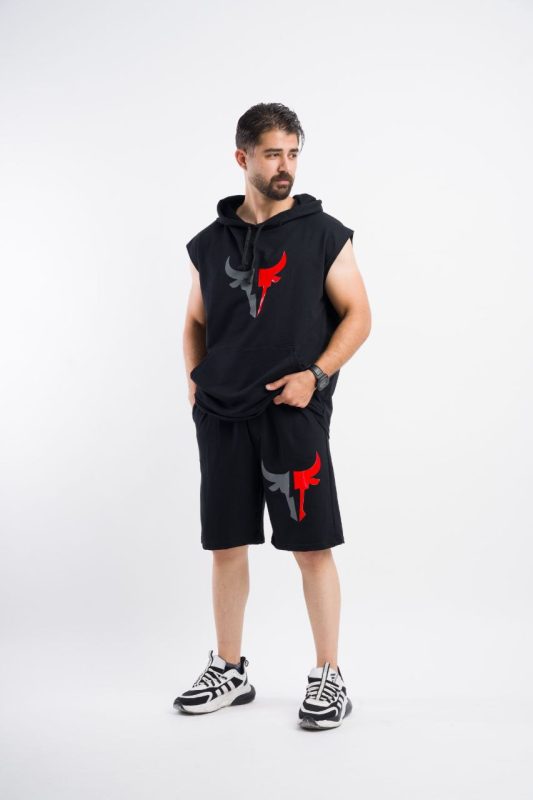 ست تیشرت شلوارک کلاه دار اشهن