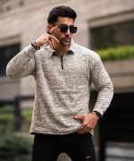 بلوز نیم زیپ داخل پشمی