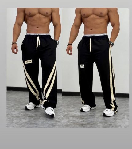 شلوار بگ پارچه مچینست سه نخ