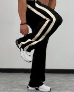 شلوار بگ پارچه مچینست سه نخ