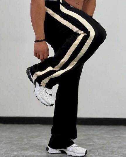 شلوار بگ پارچه مچینست سه نخ